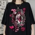 thumbnail image 2 of Camiseta Mujer Manga Corta Con Estampado NiñA Dibujos Animados Estilo GóTicopangjing, 2 of 4