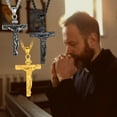 thumbnail image 6 of FindChic Golden Cross Necklaces for Men Stainless Steel INRI Crucifix Pendant Necklace Jesus Piece Religious Praying Jewelry for Christian Dad Father's Day Gift, 6 of 8
