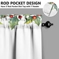 thumbnail image 4 of 3-Piece Christmas Kitchen Curtain Set - Ruffled Valance and Tier Curtains with Rod Pocket, Fresh Winter Pattern for Farmhouse Kitchen Windows Decor, 54"x18" + 27.5"x36"x6, 4 of 5