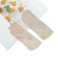 thumbnail image 5 of Unique Bargains 1 Pair Sunblock Mittens Sun Block Driving Gloves for Women Beige, 5 of 5