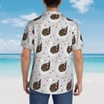 thumbnail image 4 of Fuzoiu Cute Swan Print Hawaiian Shirt for Men, Summer Beach Casual Short Sleeve Button Down Shirts, Men’s Beach Summer Shirts with Pocket,3X-Large, 4 of 7