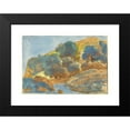 thumbnail image 2 of Franz Kobell 24x18 Black Modern Framed Museum Art Print Titled - Hilly Landscape with a Stream (1800-1805), 2 of 5