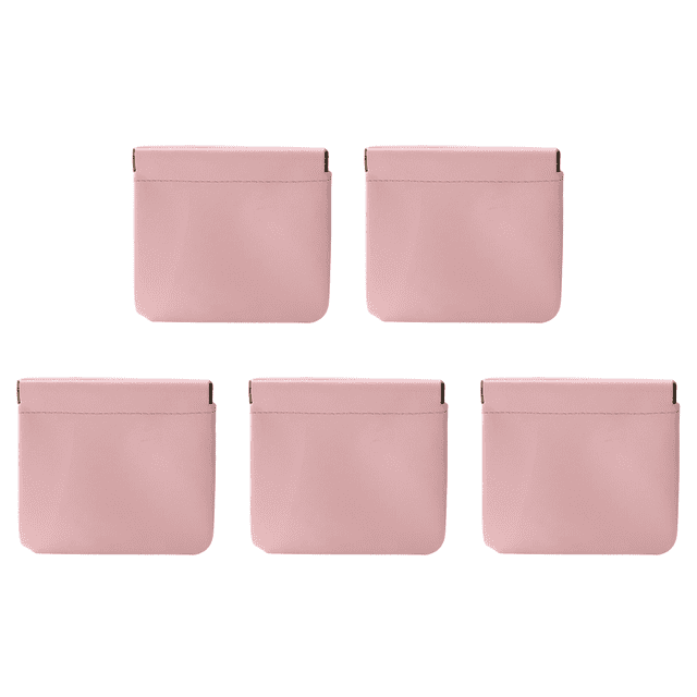 Bolsa de maquillaje Mini neceser de cuero cosmético para almacenamiento diario de viaje Rosa