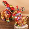 thumbnail image 5 of Biplut Bunny Plush Doll Chinese Style Colorful Prints Cute Bunny Doll Plushies Ornament PP Cotton Stuffed Animal 2023 Year Rabbit Doll Plush Toy New Year Gift, 5 of 13