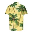 thumbnail image 4 of Handshe Men's Hawaiian Shirt Tops Vintage Short Sleeve Button Down Beach Shirt Male Tropical Floral Summer Pullover Party Holiday, 4 of 7
