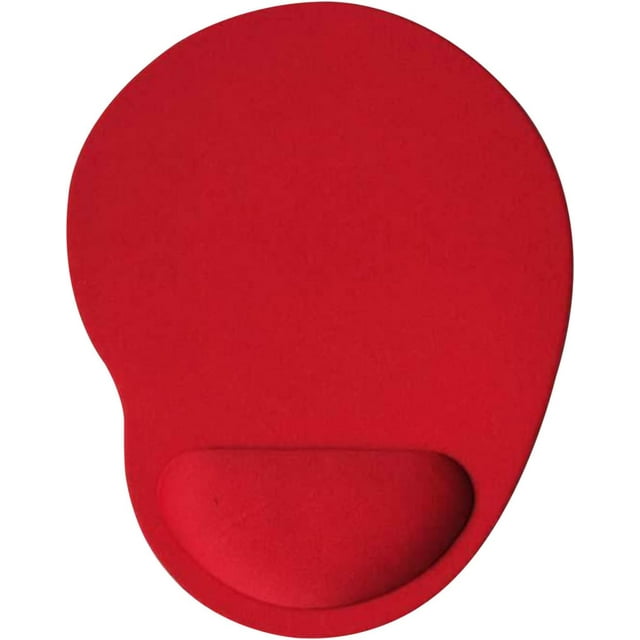 HUGFEGWE Mouse Pad with Wrist Rest, Smooth Memory Foam Ergonomic Mouse Pad Wrist Rest Support, Mousepad with Nonslip Base for Laptop, Computer, Gaming & Office (Red) CJB91-43362