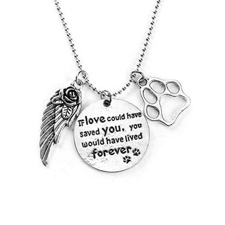 Pet Necklace Charm SEXY SPARKLES Pet Memorial Necklace