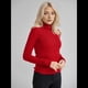 thumbnail image 4 of Suéteres Acanalados para Mujer, Lindos Suéteres de Punto de Cuello Alto, Ajustados y Cálidos Rojo un Tamaño, 4 of 9