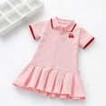 thumbnail image 2 of Uccdo Toddler Baby Girls Sports A-line Dresses Short Sleeve Pleated Tennis Dress Summer Clothes 2-6Y, 2 of 8