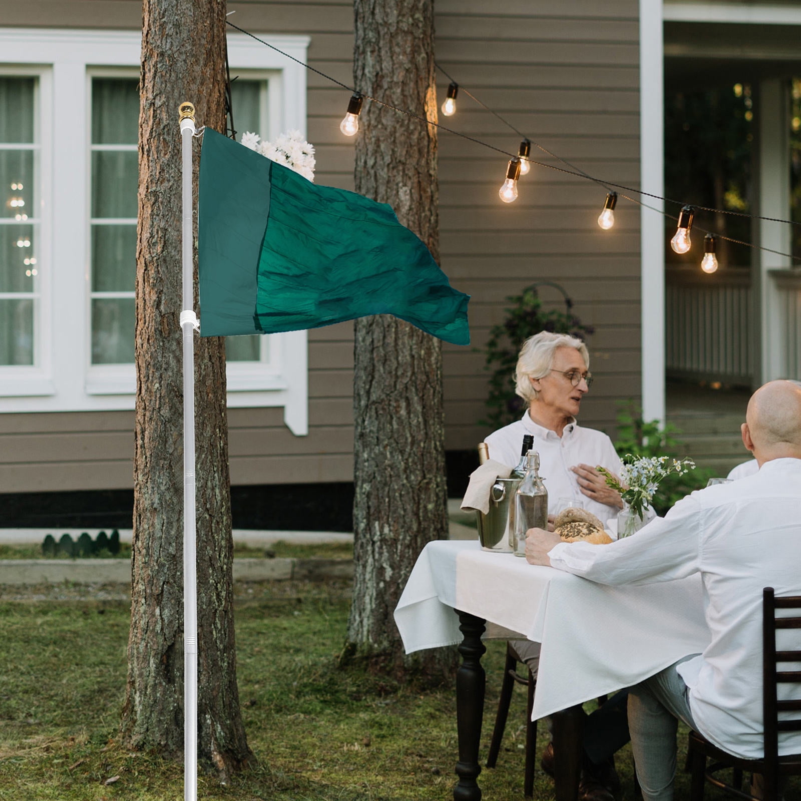 Baluue Rust-Resistant Stainless Steel Flagpole for Home Use with Easy and Quick Installation
