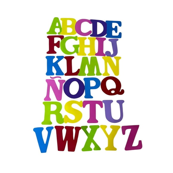 Abecedario Foamy Tamaño Carta espesor 1.6mm paquete de 10 juegos