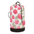 thumbnail image 2 of Large Capacity Drawstring Laundry Backpack Portable Dirty Clothes Hamper Raspberry Pattern, 2 of 7