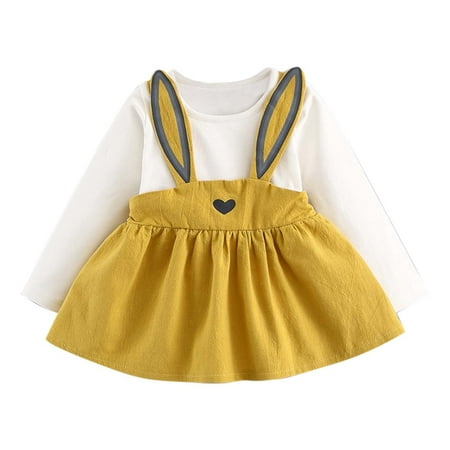 

Zhuashum Baby Clothes For Girls Boys 6-12 Months Long Sleeve Christmas Cartoon Letter Printed Romper Bodysuit Skirt Retro Playsuit Yellow