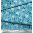 thumbnail image 3 of Soimoi Tissu en Rayonne Imprimé Feuilles & Roses au Mètre 56 Pouces de Large, 3 of 3