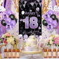 thumbnail image 4 of SPECOOL 18th Birthday Decorations Set for Girl Women Boy Men, 18 Happy Birthday Balloons with Black Purple Fabric Sign 18th Birthday Poster, 18th Birthday Door Banner for Birthday Party Welcome Sign, 4 of 7