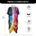 thumbnail image 6 of POLERO Loose Bathing Suit Cover Up for Summer Polyester Vacation Vibe Long Kimono Swimsuit Cover Up Abstract Colorful Smoke Design, 6 of 6