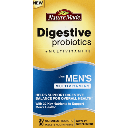 NATURE MADE Probiotics, Digestive, + Men's Multivitamins, Capsules and Tablets, 60.0 CT