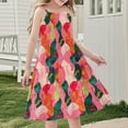 thumbnail image 4 of Piuwrlz Girls Play Casual Dresses Girl Summer Dresses Pleated Skirts Pink Size 7 Years, 4 of 7