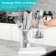 thumbnail image 2 of Countertop Silverware Fork and Spoon Holder, Countertop Plastic Silverware Organizer, Silverware Caddy with Drainer, Clear, 2 of 5