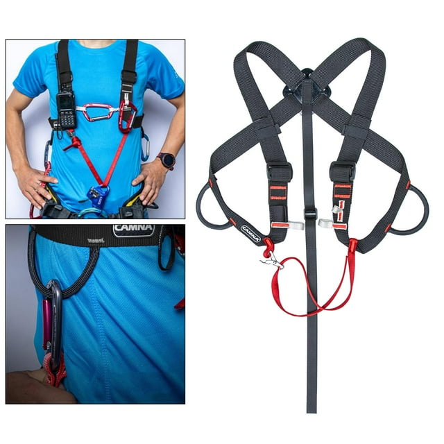 Arnés de seguridad Macarena para escalada en roca Estilo negro 50-120 cm