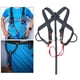 thumbnail image 2 of Arnés de seguridad para escalada, correas ascendentes, cinturón fijo ajustable, espeleología, barranquismo, supervivencia Estilo negro 2, 2 of 9