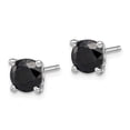 thumbnail image 2 of White Sterling Silver Earring Stud Women'S Sapphire Round Blue 7 mm, 2 of 3