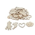 thumbnail image 1 of 30pcs recortes de madera formas de corazón adornos de artesanía de madera Zulema Artesanías en forma de madera, 1 of 8