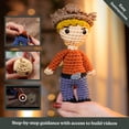 thumbnail image 3 of CraftBud Beginner Crochet Kit, Amigurumi Stuffed Animal Kit with Step-by-Step Video Tutorials, Arts & Crafts for Kids and Adults, Dixon The Farmer, 3 of 8