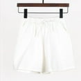thumbnail image 2 of FAIWAD Women's Cotton Linen Shorts Elastic High Waisted Basic Shorts with Pocket Sporty Workout Shorts, 2 of 4