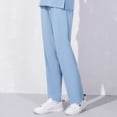 thumbnail image 3 of Pantalones de enfermera para mujer, pantalones de trabajo médico holgados blancos para las cuatro estaciones, pantalones blancos de doctor rosa y azul, pantalones elásticos de talla grande para hombre, 3 of 5