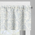 thumbnail image 3 of Ambesonne Floral Valance Pack of 2, Bohemian Vintage Orchids, 42"X12", Cream and Blue, 3 of 5