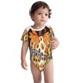 thumbnail image 2 of Xecao Fall Farmhouse Pumpkins Pattern Baby Climbing Bodysuit Short Sleeve Onesie Unisex 0-12 Months Baby Shirt Newborn Outfits Crotch snap design-6 Months, 2 of 6