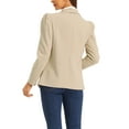thumbnail image 3 of INSPIRE CHIC Work Office Blazers for Women's Casual Puff Sleeve Suit Blazer Jackets M Beige, 3 of 6