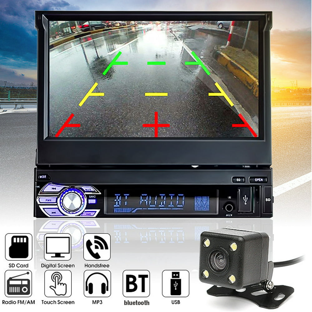7'' HD 1-Din Touch Screen Auto Car Stereo Video Player bluetooth MP3 ...