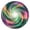 Colorful Spiral Pattern, variant on Rainbow Tie Dye Mandala Pattern Round Fitted Tablecloth with Elastic Edge,Dining Table Cover Waterproof,Outdoor Round Tablecloth for Camping,Dining,Indoor and Outdoor