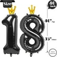 thumbnail image 5 of Number Balloon 40 Inch for Birthday Decorations, Large Foil Balloon Numbers, Mylar Giant Birthday Balloon for Boy Girls Women Men, 5 of 16