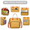 thumbnail image 2 of Insulated Lunch Bag Women, Leakproof Large Lunch Box, Reusable Lunch Cooler Bag with Adjustable Strap, Lunch Tote Bag for Work Women,Orange Print Lunch Tote Bags Gifts for Woman, Mom, 2 of 6