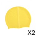 thumbnail image 1 of 2x Gorro de Natación de Color Puro Gorro de Natación de Silicona Fácil de Usar Y Quitar Cómodo Mantener El Cabello Seco Protección para Los Oídos para 2 piezas, 1 of 8