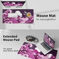 thumbnail image 7 of Japanese Purple Wave Gaming Mouse Pad 35.4 X 15.7 Inch XXL Cool Style Art Design Full Des Mousepad Extended Large Non-Slip Rubber Base Keyboard Mat with Stitched Edges for Home Office, 7 of 7