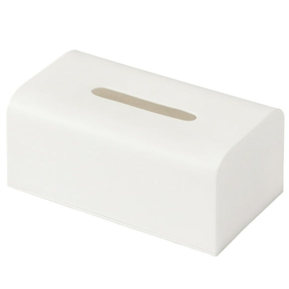 TUIBELYN Tissue Box Cover for Bathroom Vanity and More (Large, White)