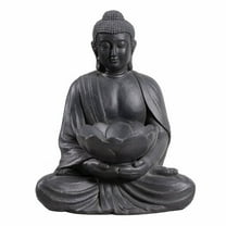 Hi-Line Gift Ltd. Meditating Buddha With Lotus Planter