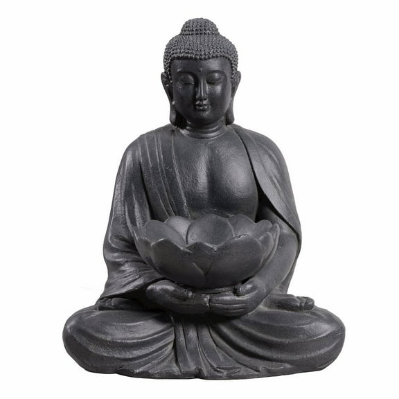 Hi-Line Gift Ltd. Meditating Buddha With Lotus Planter