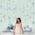 thumbnail image 5 of 52Ft Iridescent Mermaid Garland, Jellyfish Seashell Starfish Pearl Holographic Paper Streamer, Mermaid Rainbow Theme Birthday Baby Shower Party Decorations, 5 of 5