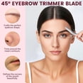 thumbnail image 4 of Eyebrow Razor and  Razor for Women,  Metal Handle with 12 Refill  and Protective  Cap, Eyebrow Hair Trimmer -, 4 of 6
