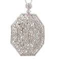 thumbnail image 3 of 3.65 TCW Solid 18Kt White Gold SI Clarity HI Color Diamond Octagon Pendant & Chain Necklace, 3 of 3