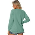 thumbnail image 4 of Womens Sweatshirt Loose Fit Crewneck Pullover Long Sleeve Tops for Fall Winter Comfort Casual Daily Wear Fall Outfits, 4 of 5