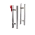 thumbnail image 1 of Manijas adhesivas para puertas de gabinetes de 5 "" | Paquete de 4 | Sin perforación | Quédate | para Cajones Puertas Armarios Ventanas | Adhesivo 3M | Níquel cepillado | Todo metálico |, 1 of 9