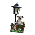 thumbnail image 4 of koolsoo Garden Statue Solar Post Lamp Lawn Ornament for Spring Summer Decor Lifelike Dog, 4 of 9