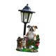 thumbnail image 4 of Figura de patio, decoración con luz solar, linda figura para césped, escultura de resina Perro, 4 of 9