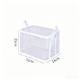 thumbnail image 2 of Clear PVC Storage Bag Heavy Duty Moving Bin Foldable Closet Organizer Thick Transparent Clothes Container with Zipper Handles White Medium, 2 of 7